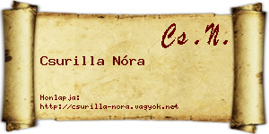 Csurilla Nóra névjegykártya
