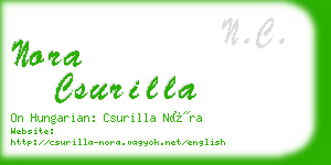 nora csurilla business card